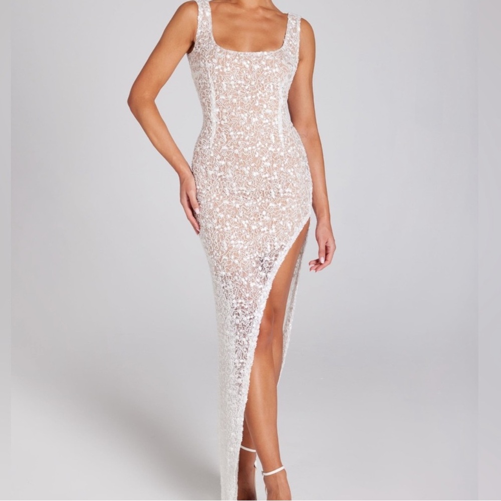 NADINE MERABI Sequin Maxi Dress